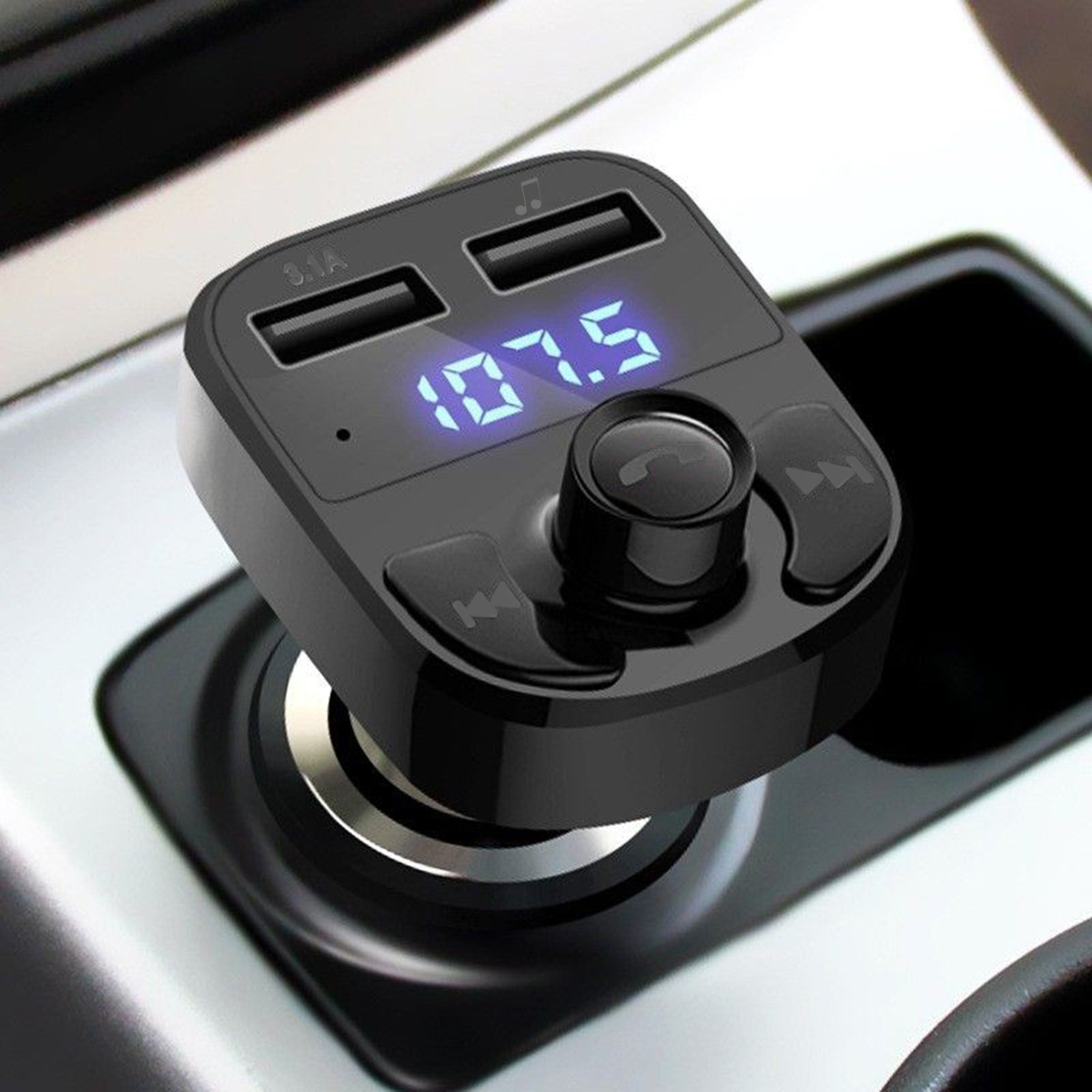 Phone Accessories You Need - Bluetooth FM-zender autolader dubbele USB-poort autolader