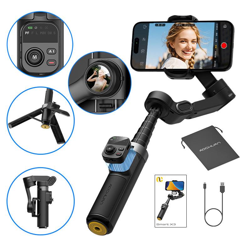 Selfie Stick Tripod - AOCHUAN Smart X3 360 ° Pan-rotatie