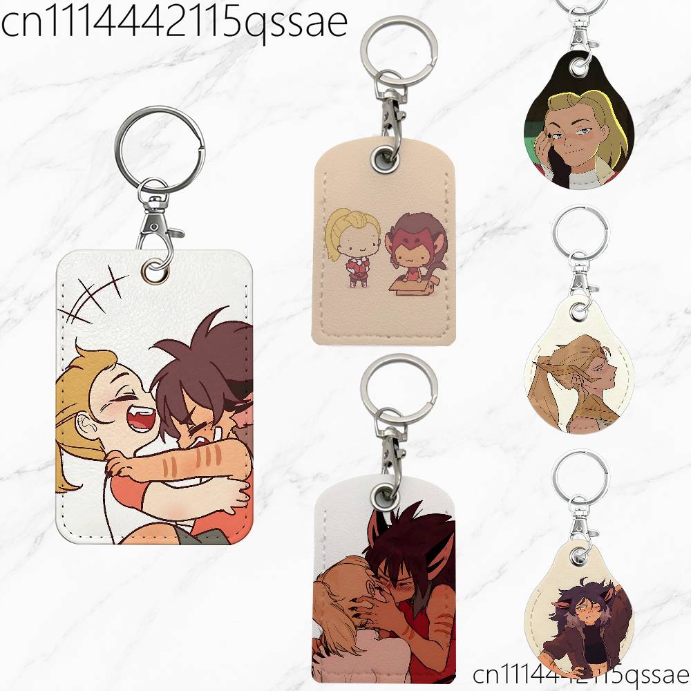 Airtag Holder Case - Adora Catra She-Ra AirTag-hoesje, kaarthouder, ID-creditcardhouder,