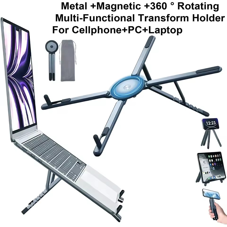 Selfie Stick Tripod - 3-in-1 opvouwbare magnetische telefoonhouder, selfie stick,