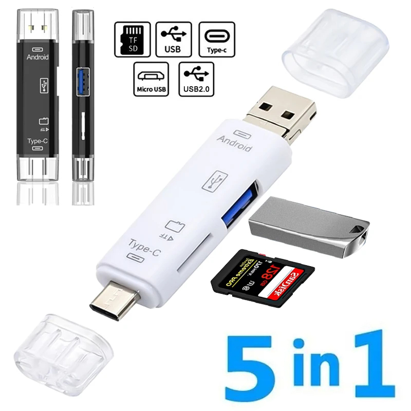 Phone Accessories Types - 5 in 1 Multifunctionele Usb 2.0