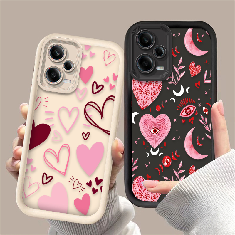 Xiaomi Phone Accessories - Roze hartvormige telefoonhoesje voor Xiaomi Redmi