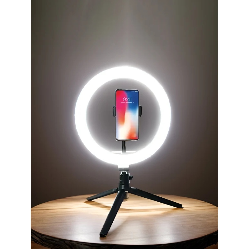 Selfie Stick Tripod - Desiontal 26cm Ringlicht met statief, RGB