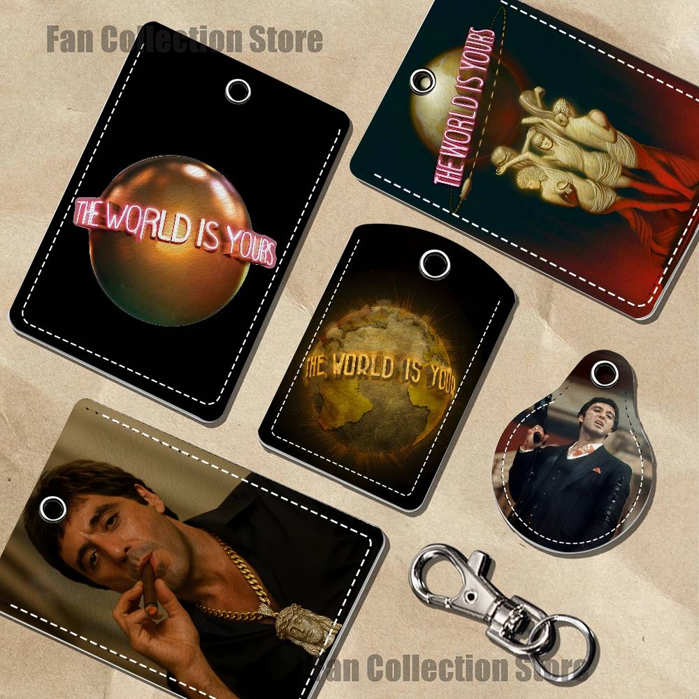 Airtag Holder Case - Scarfaces The World Is Yours Leren