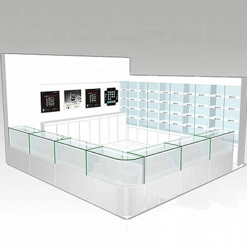 Phone Accessories Design Shop - Mobiele telefoon glazen display showcase design