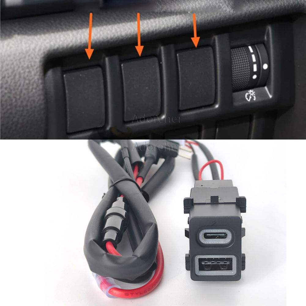 Phone Accessories Types - Gemodificeerde auto USB QC3.0 Type-C PD-aansluiting