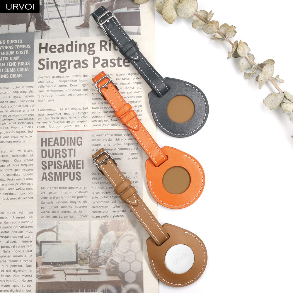 URVOI lederen bagagelabel voor - Airtag Holder Case recensie en prijs